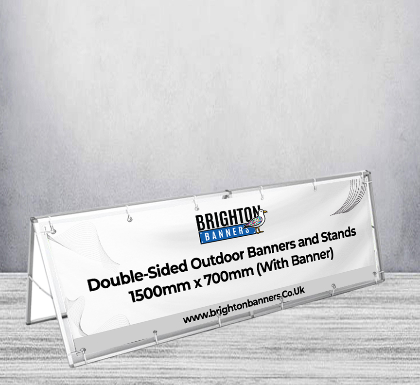 Double-Sided Outdoor Banners and Stands 1500mm x 700mm (With Banner)