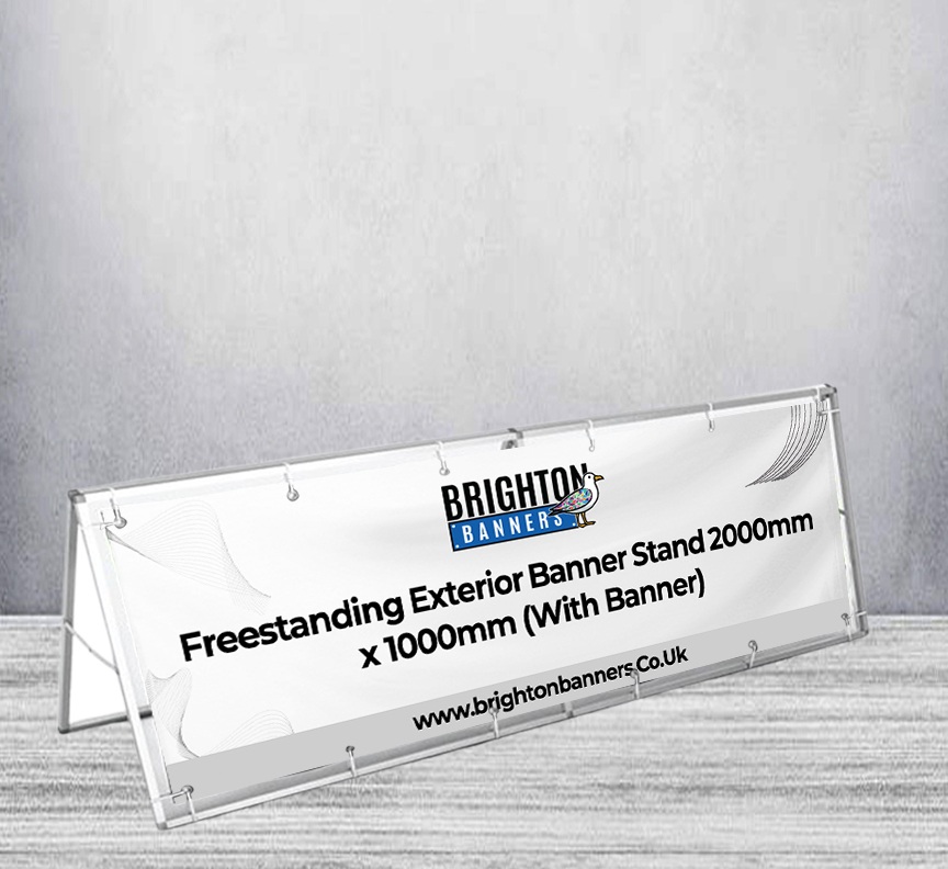 Freestanding Exterior Banner Stand 2000mm x 1000mm (With Banner)