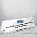 Freestanding Exterior Banner Stand 3000mm x 1000mm (With Banner)