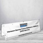 Monsoon Banner Frame 3000mm x 1000mm (With Banner)