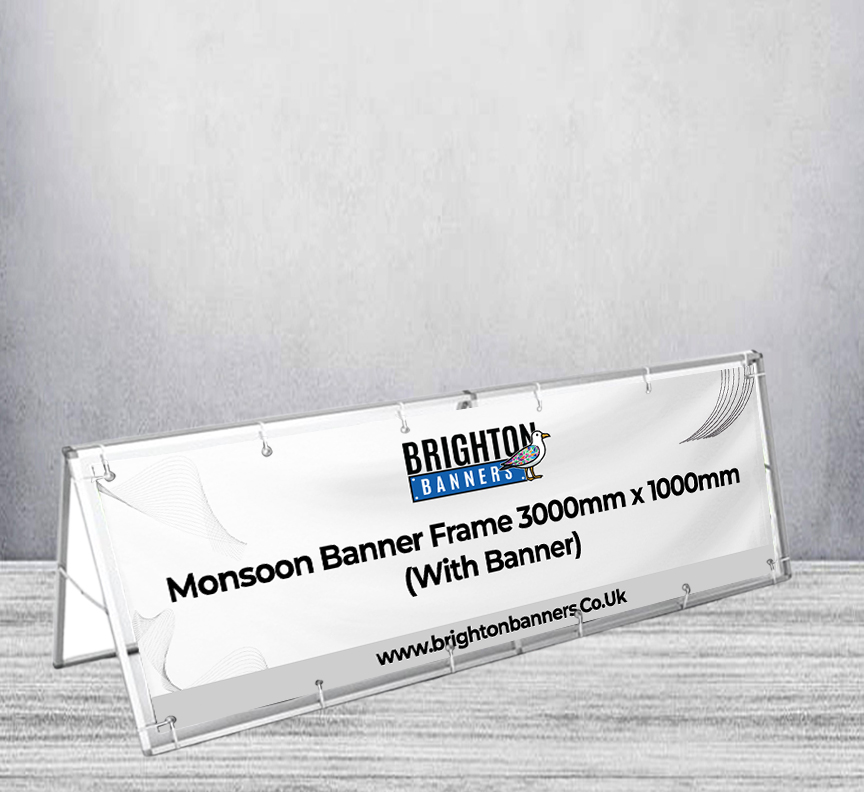 Monsoon Banner Frame 3000mm x 1000mm (With Banner)