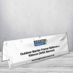 Outdoor Barrier Frame 1500mm x 700mm (With Banner)