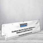 Outdoor Barrier Frame 2000mm x 1000mm (With Banner)