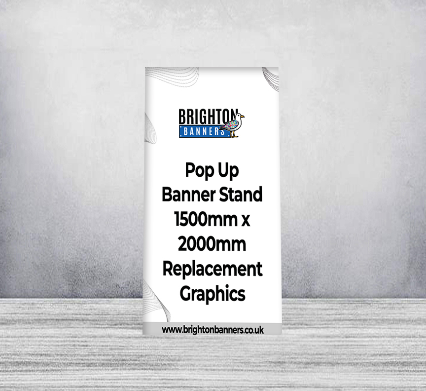 Pop Up Banner Stand 1500mm x 2000mm Replacement Graphics