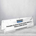 Portable Outdoor Banner Holder 1500mm x 700mm (With Banner)