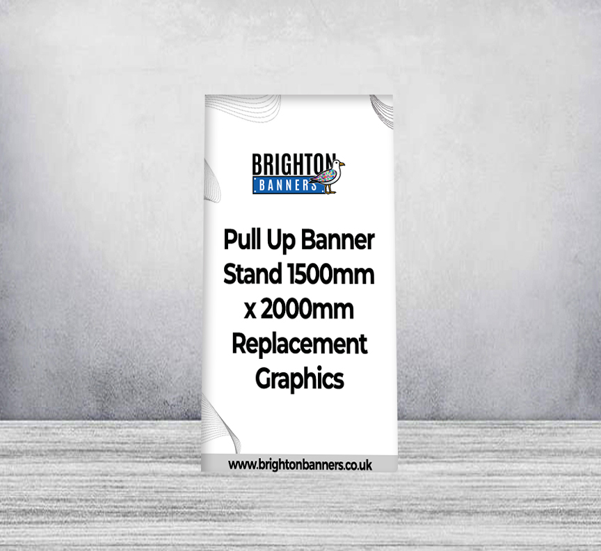 Pull Up Banner Stand 1500mm x 2000mm Replacement Graphics