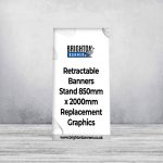 Retractable Banners Stand 850mm x 2000mm Replacement Graphics