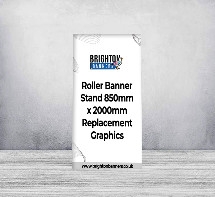 Roller Banner Stand 850mm x 2000mm Replacement Graphics