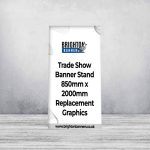 Trade Show Banner Stand 850mm x 2000mm Replacement Graphics