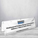Weatherproof Outdoor Banner Frame System 1500mm x 700mm (With Banner)