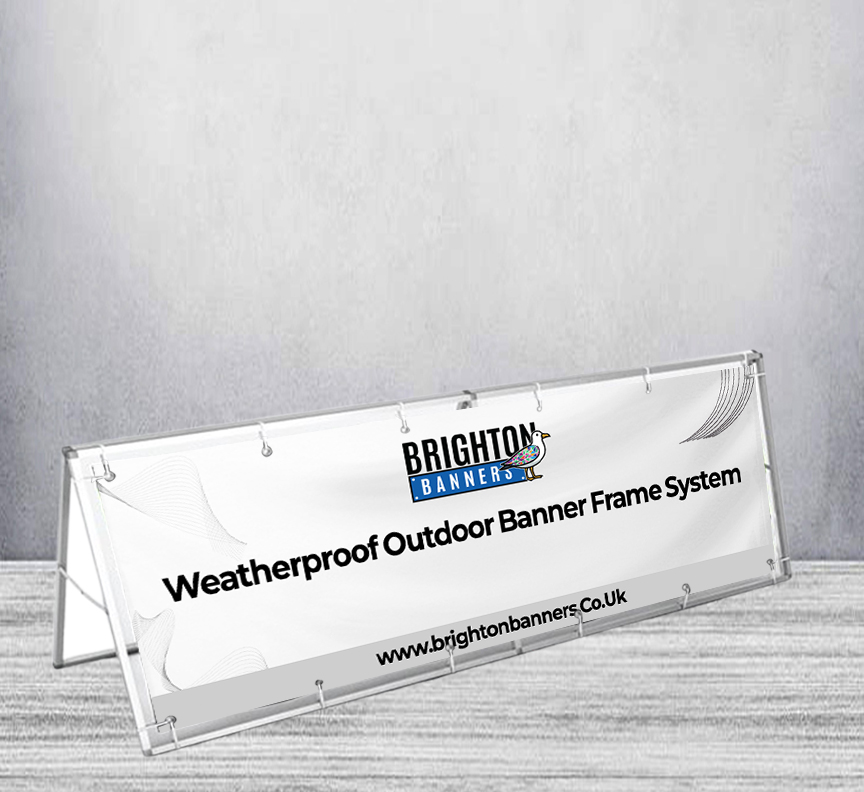 Weatherproof Outdoor Banner Frame System