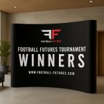 3m x 4m Curved Pop Up Exhibition Backdrop Stand With Printed Magnetic Graphics