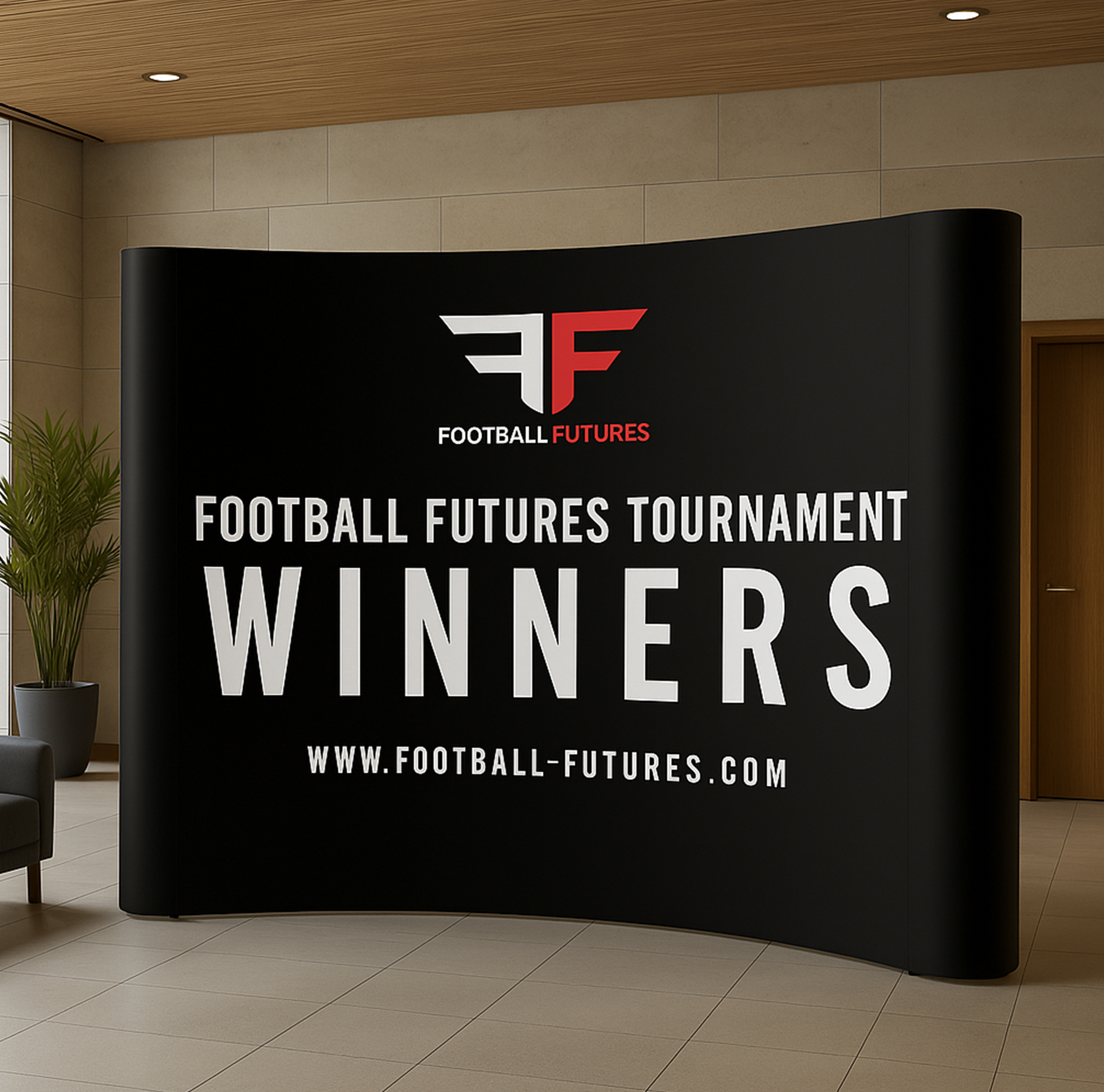 3m x 4m Curved Pop Up Exhibition Backdrop Stand With Printed Magnetic Graphics